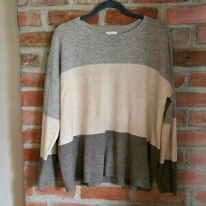 J.Jill  Cashmere Color-Block Sweater, Petite Large